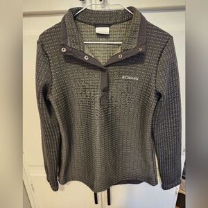 Columbia Saturday Trail Half Snap Pullover Dark Grey Womens Size Small